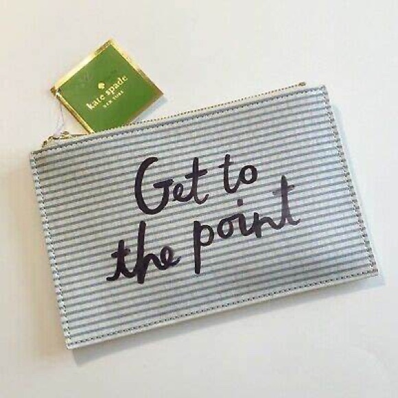 NWT KATE SPADE Get To The Point pencil pouch pencils sharpener eraser ruler - Picture 2 of 4